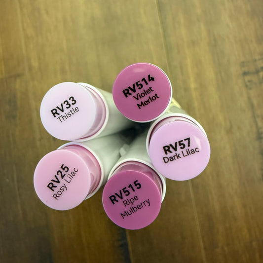 Ohuhu Honolulu Brush Markers - Brush and Fine Tip - DUSTY PINK PURPLES