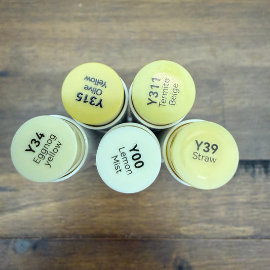 Ohuhu Honolulu Brush Markers - Brush and Fine Tip - DUSTY YELLOW BROWNS