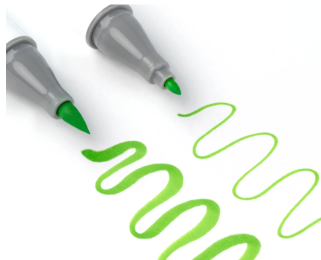 Ohuhu Honolulu Brush Markers - Brush and Fine Tip - BRIGHT PURPLE BLUES