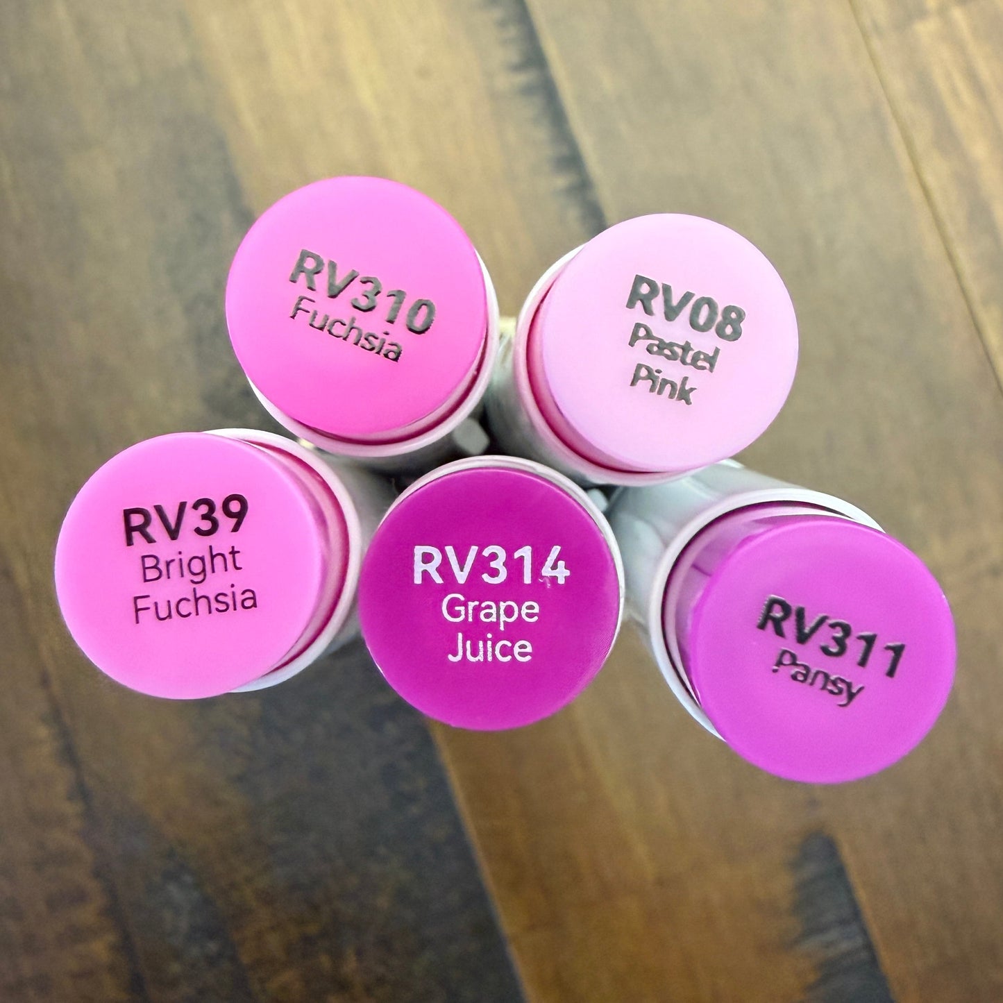 Ohuhu Honolulu Brush Markers - Brush and Fine Tip - BRIGHT PURPLE PINKS