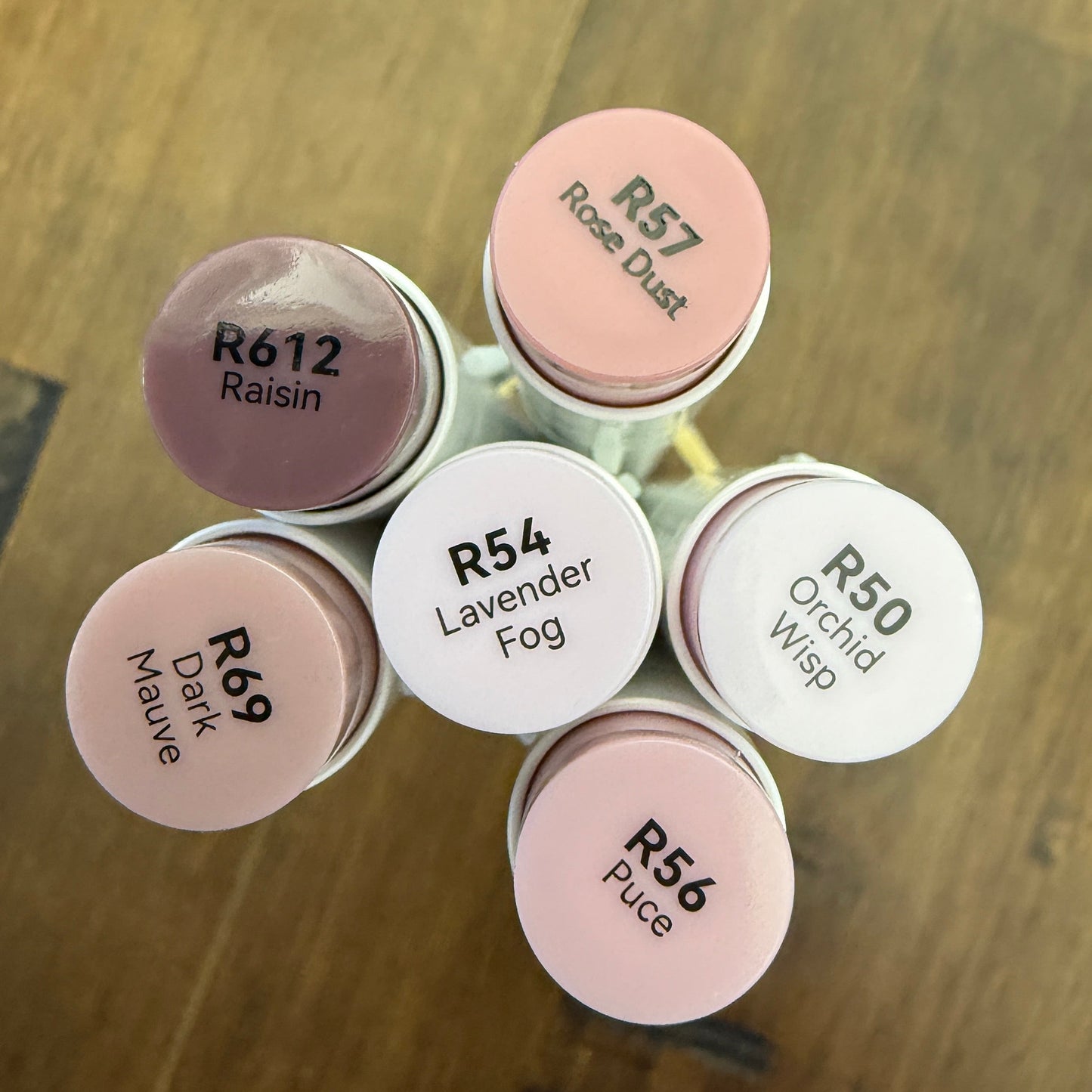 Ohuhu Honolulu Brush Markers - Brush and Fine Tip - DUSTY RED PURPLE