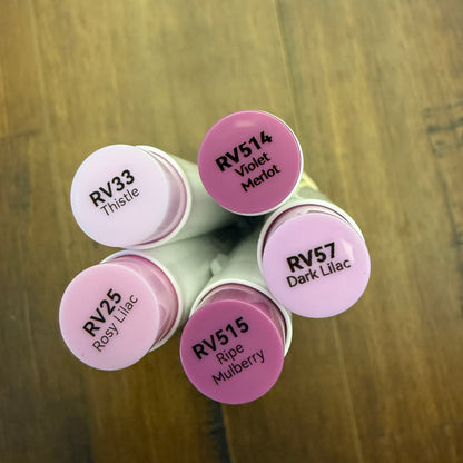 Ohuhu Honolulu Brush Markers - Brush and Fine Tip - DUSTY PINK PURPLES