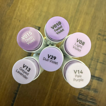 Ohuhu Honolulu Brush Markers - Brush and Fine Tip -DUSTY PURPLES