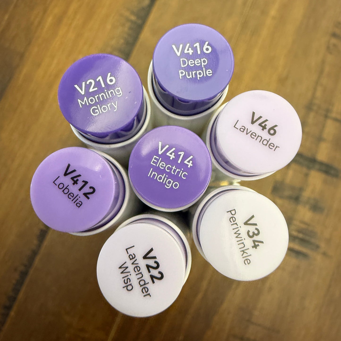 Ohuhu Honolulu Brush Markers - Brush and Fine Tip - COOL PURPLES