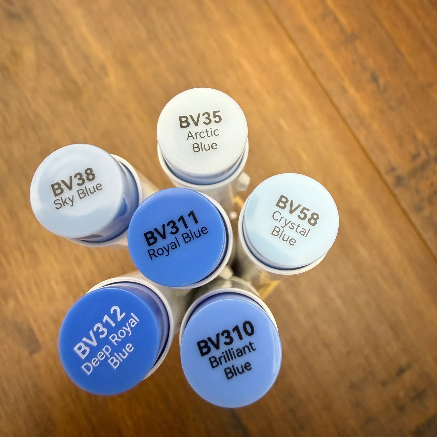 Ohuhu Honolulu Brush Markers - Brush and Fine Tip - PURE BLUES