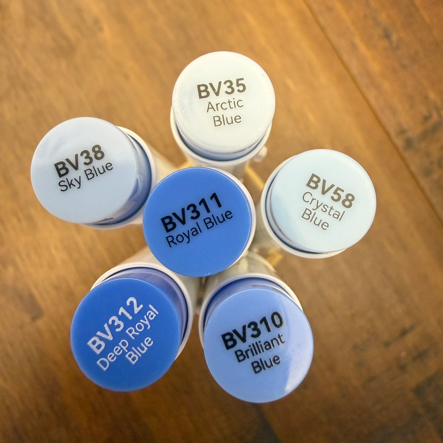 Ohuhu Honolulu Brush Markers - Brush and Fine Tip - PURE BLUES