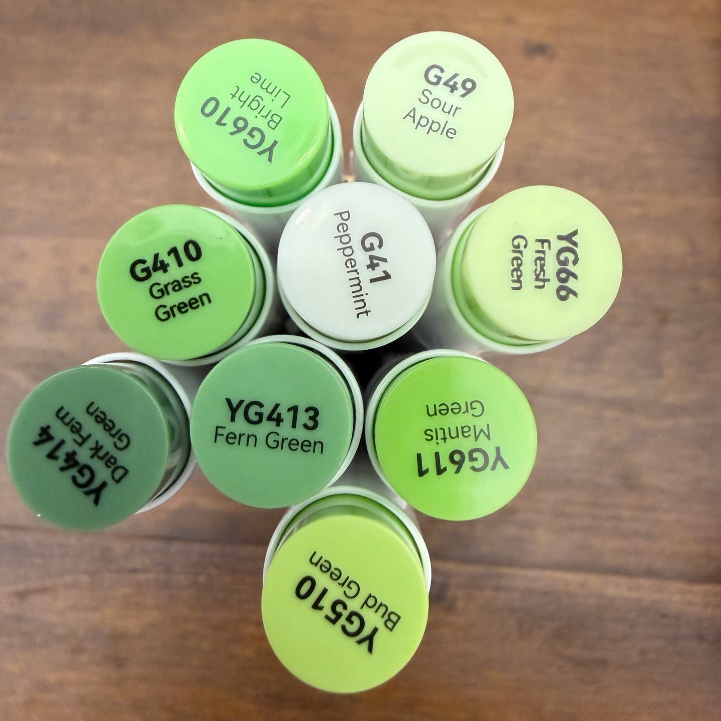 Ohuhu Honolulu Brush Markers - Brush and Fine Tip - GREENS