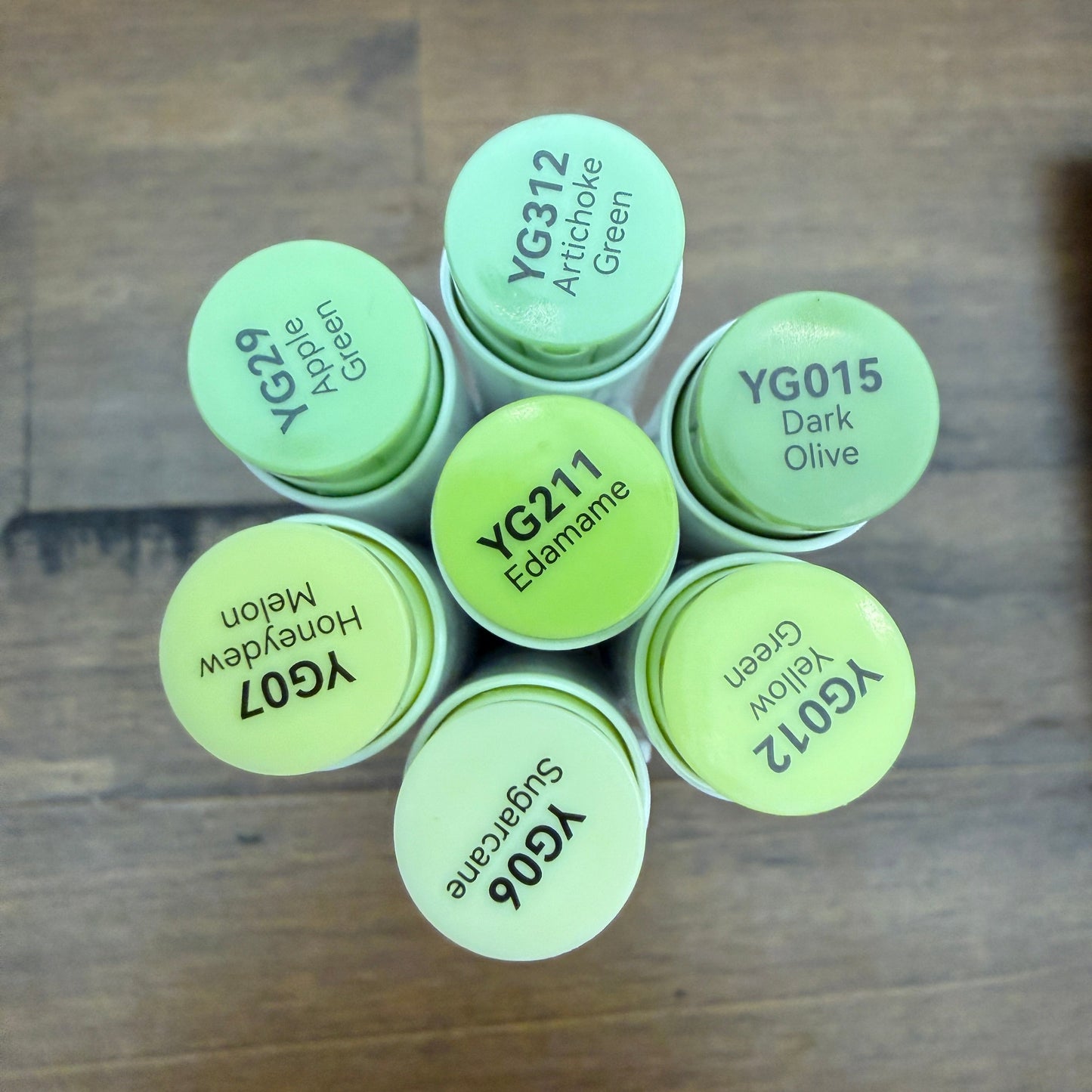 Ohuhu Honolulu Brush Markers - Brush and Fine Tip - YELLOW GREENS