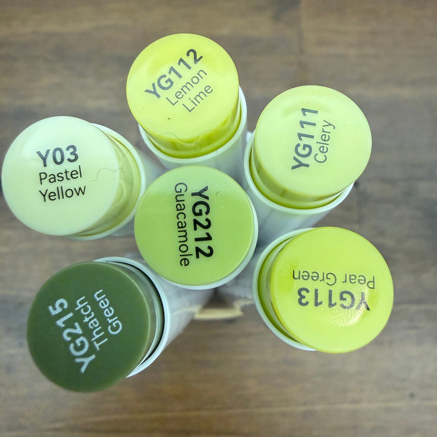 Ohuhu Honolulu Brush Markers - Brush and Fine Tip - GREEN YELLOWS