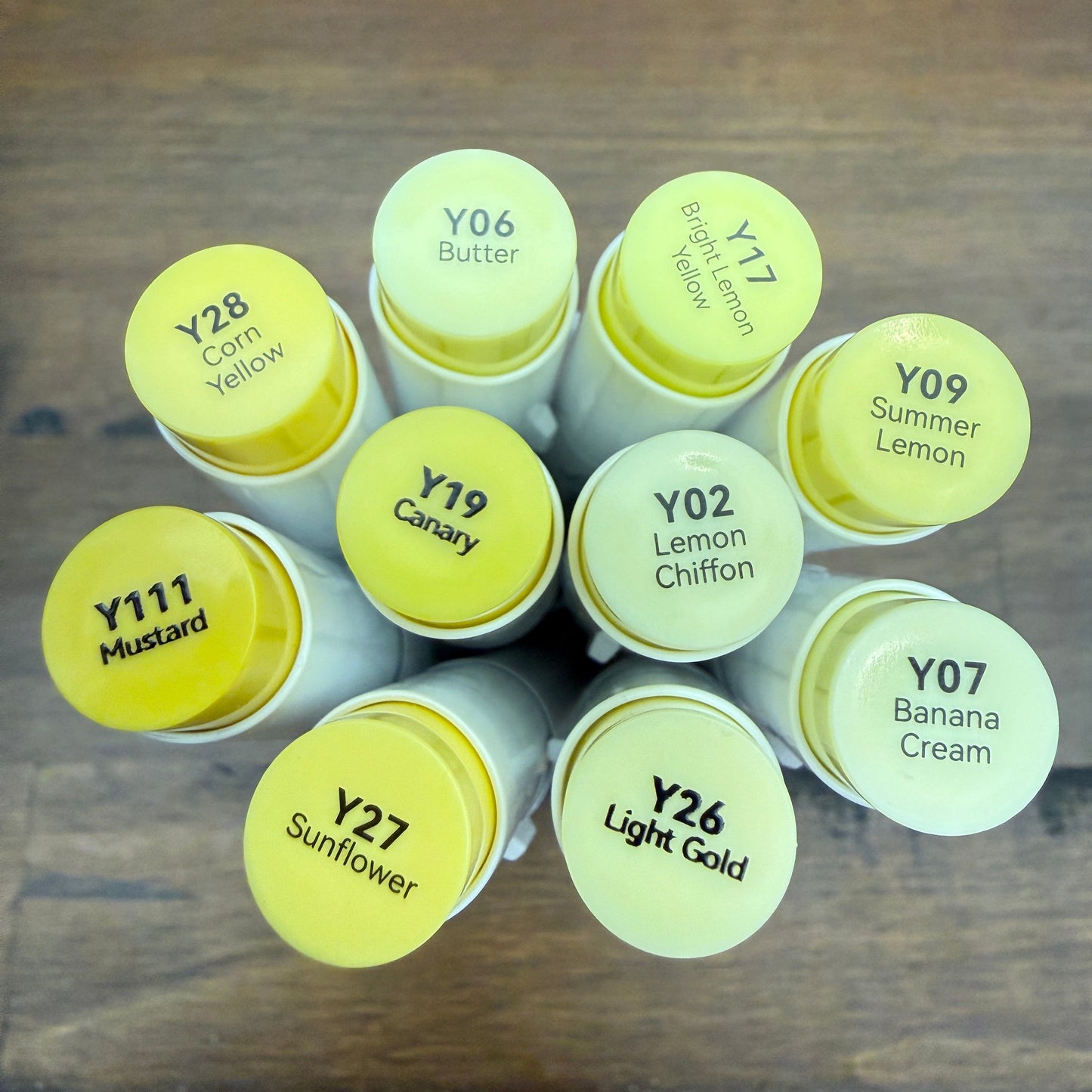 Ohuhu Honolulu Brush Markers - Brush and Fine Tip - YELLOWS