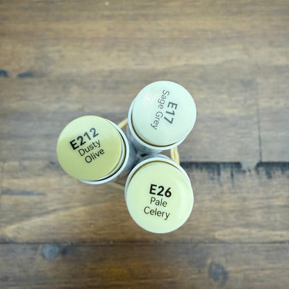 Ohuhu Honolulu Brush Markers - Brush and Fine Tip - DUSTY GREEEN YELLOW BROWNS