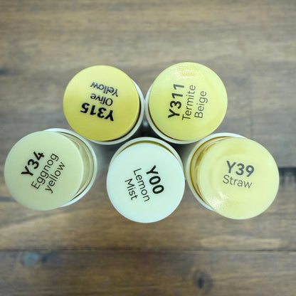 Ohuhu Honolulu Brush Markers - Brush and Fine Tip - DUSTY YELLOW BROWNS