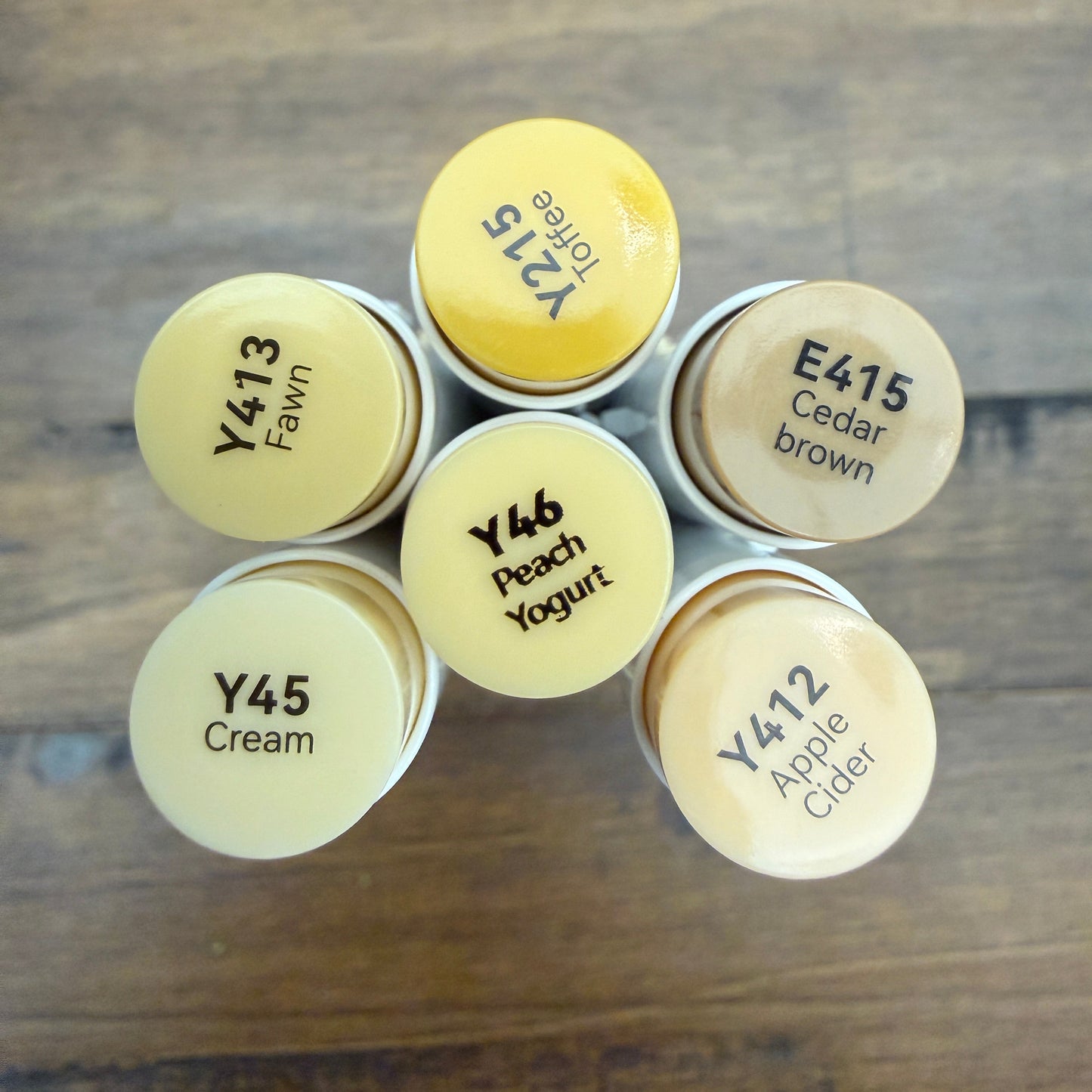 Ohuhu Honolulu Brush Markers - Brush and Fine Tip - YELLOW COPPERS