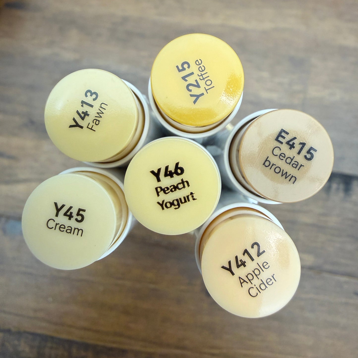 Ohuhu Honolulu Brush Markers - Brush and Fine Tip - YELLOW COPPERS