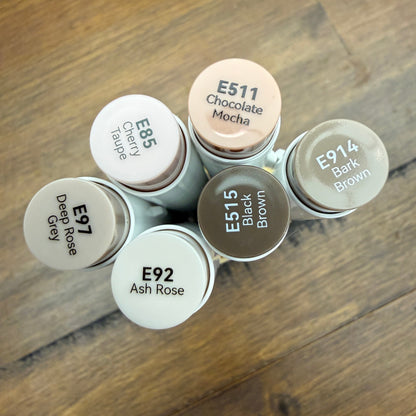 Ohuhu Honolulu Brush Markers - Brush and Fine Tip - RED BROWNS