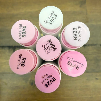 Ohuhu Honolulu Brush Markers - Brush and Fine Tip - PALE PINKS