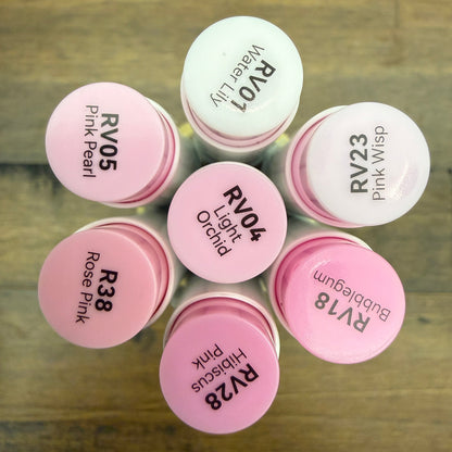 Ohuhu Honolulu Brush Markers - Brush and Fine Tip - PALE PINKS