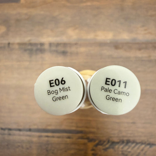 Ohuhu Honolulu Brush Markers - Brush and Fine Tip - YELLOW GREEN GREYS