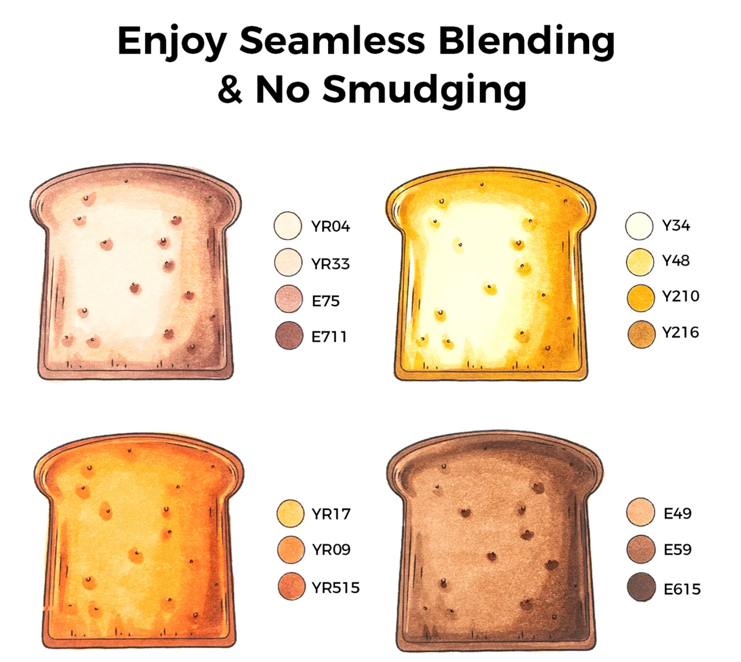 Ohuhu Honolulu Brush Markers - Brush and Fine Tip - SKIN TONES