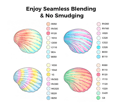 Ohuhu Honolulu Brush Markers - Brush and Fine Tip - PASTELS BLOSSOMING