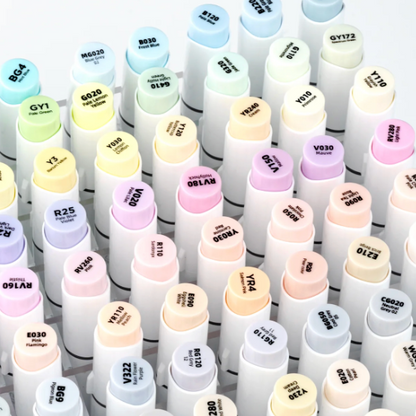 Ohuhu Honolulu Brush Markers - Brush and Fine Tip - PASTELS BLOSSOMING