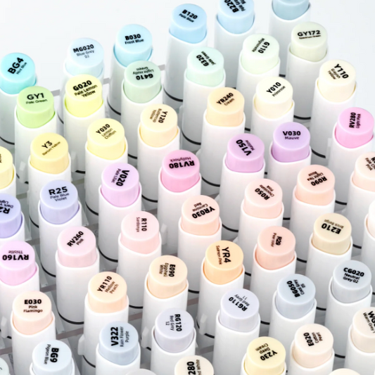 Ohuhu Honolulu Brush Markers - Brush and Fine Tip - PASTELS BLOSSOMING